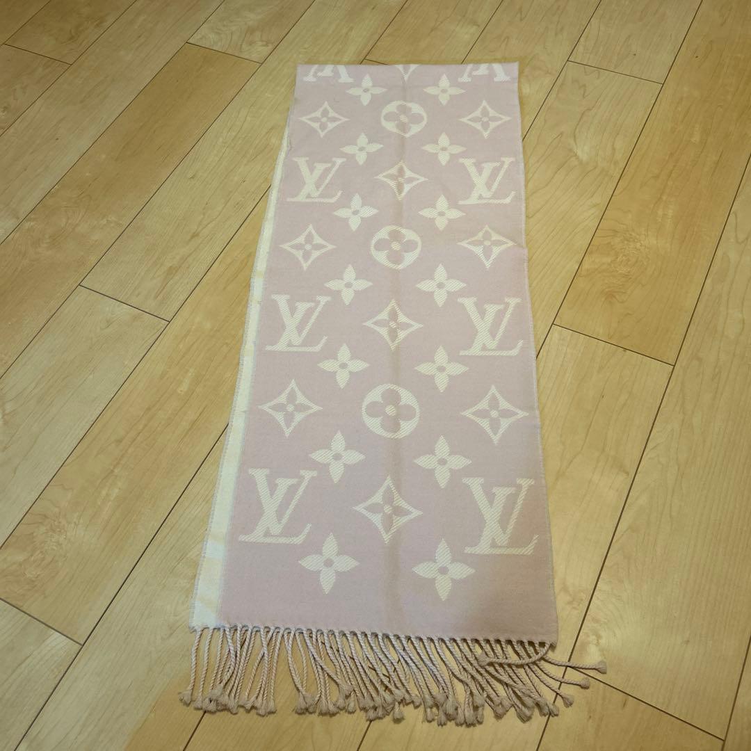 Louis Vuitton ピンク モノグラム マフラー