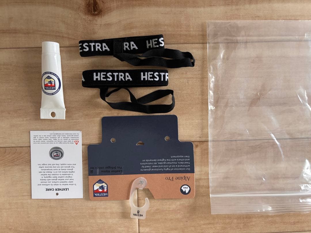 HESTRA 3-FINGER FULL LEATHER サイズ8 +ハンドカフ