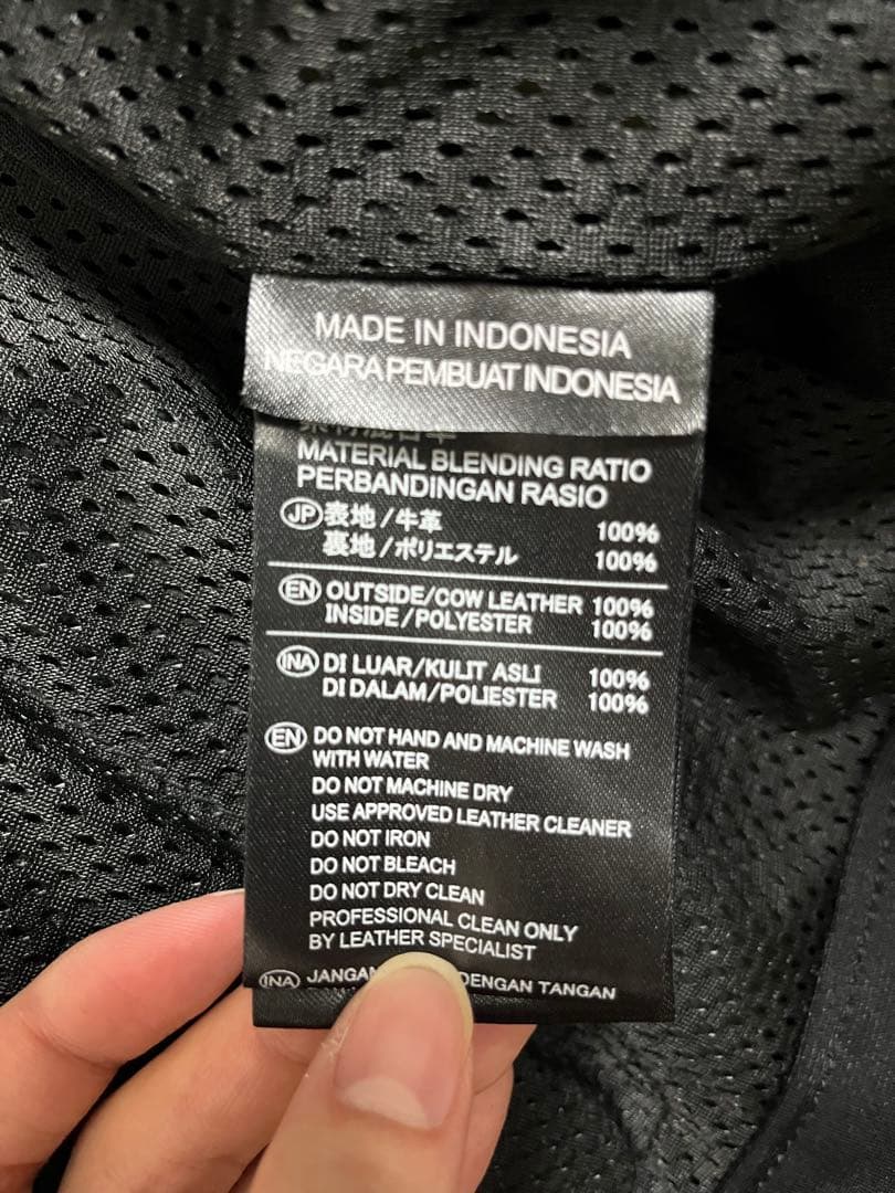 TAICHI バイク レザー ジャケット ブラック/レッド RSJ832