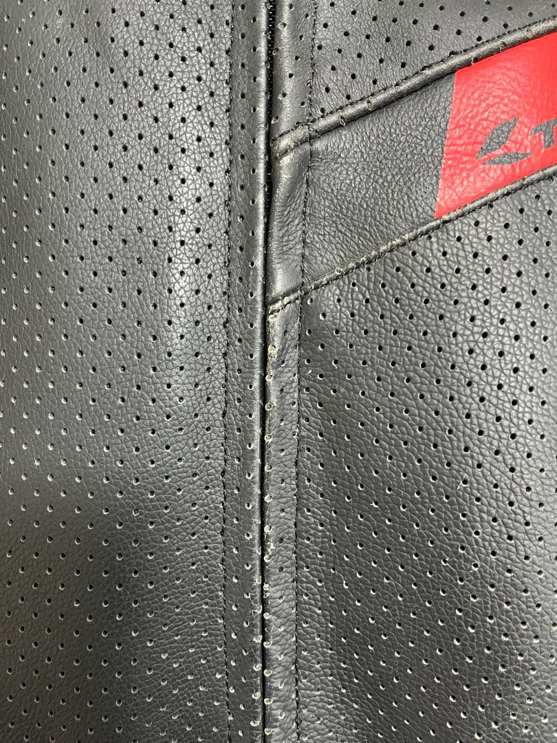 TAICHI バイク レザー ジャケット ブラック/レッド RSJ832