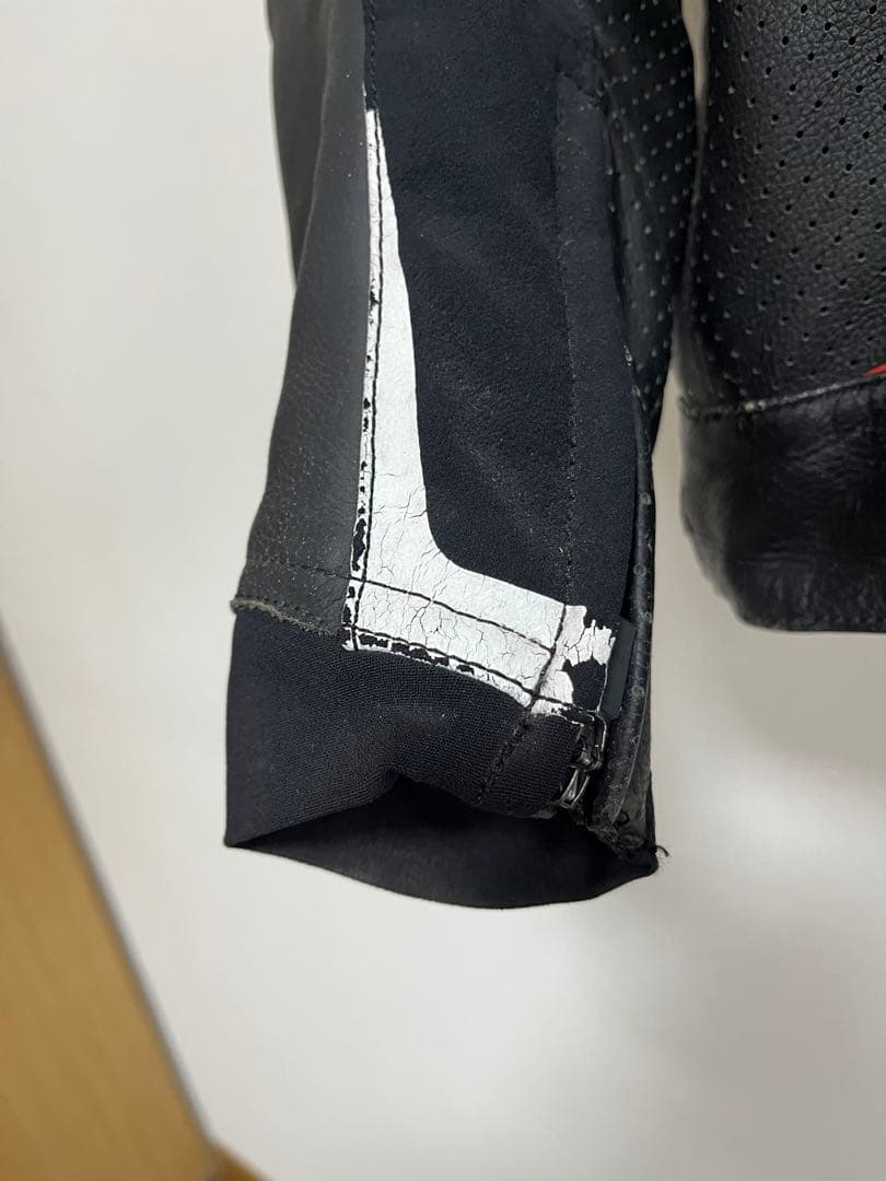 TAICHI バイク レザー ジャケット ブラック/レッド RSJ832