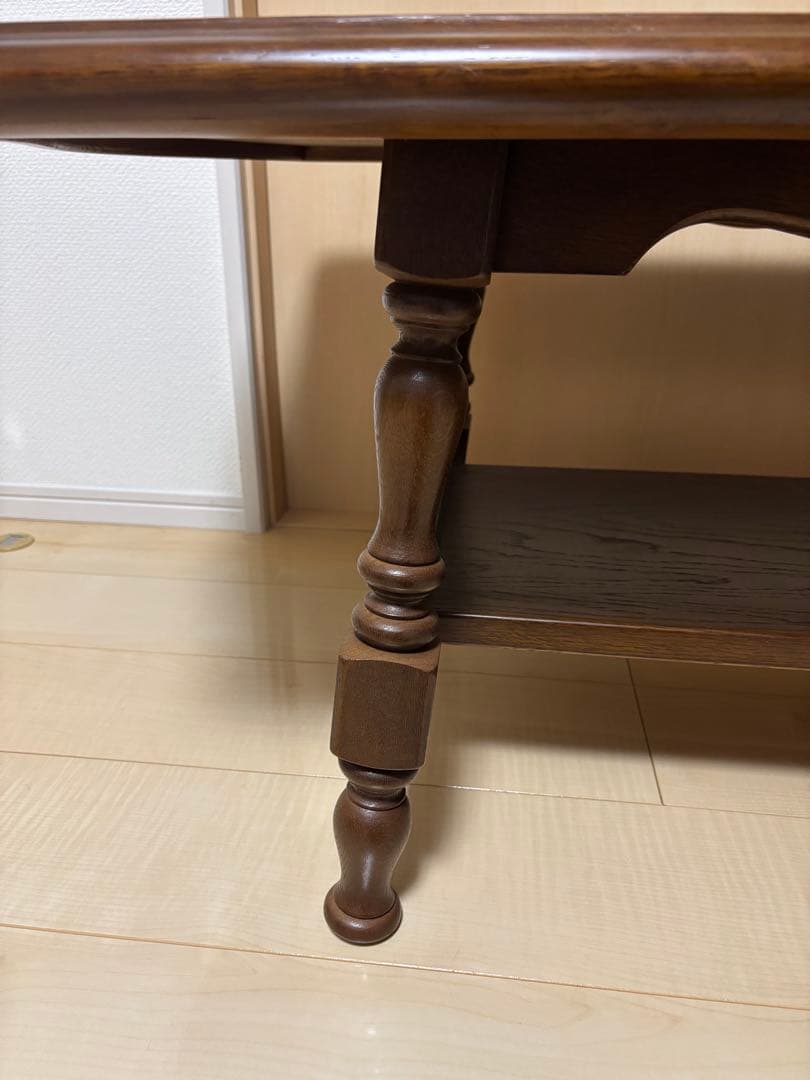 飛騨産業　キツツキ 木製 テーブル ブラウン