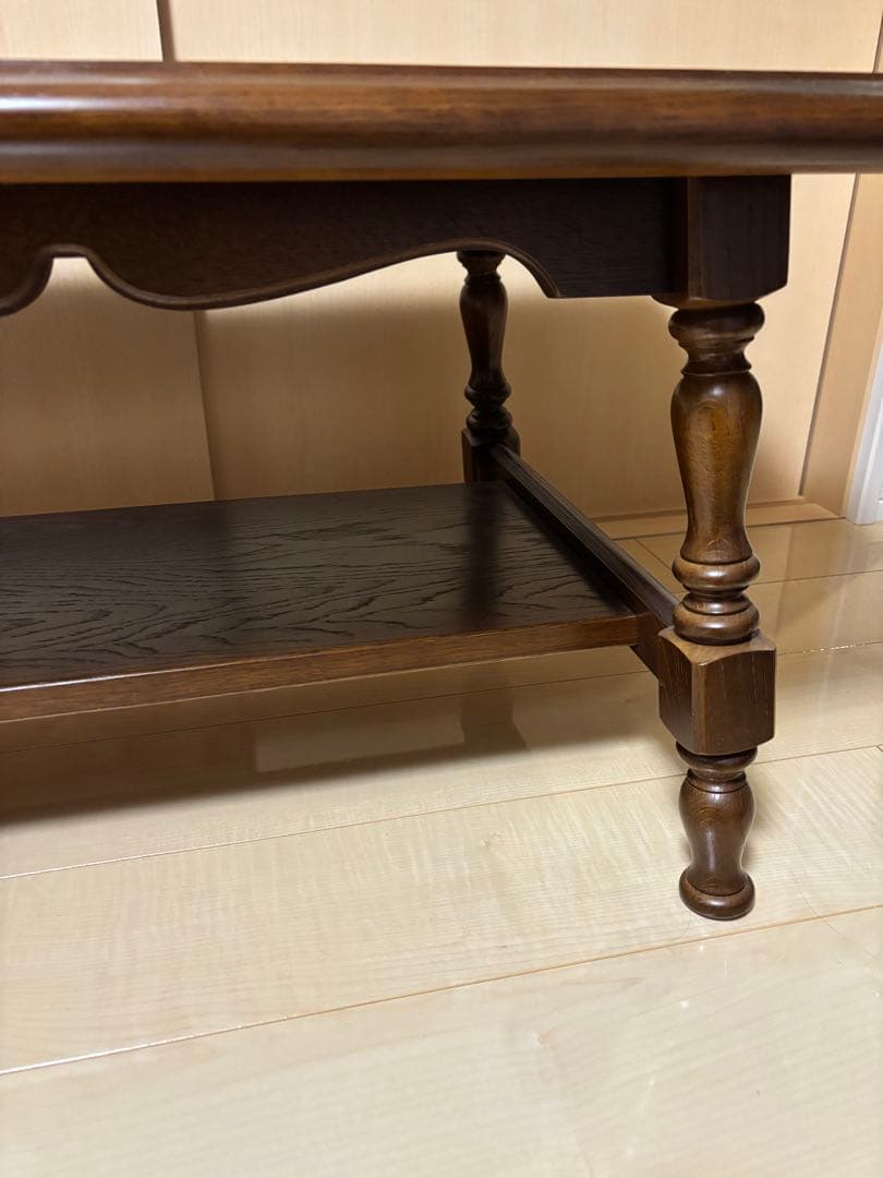 飛騨産業　キツツキ 木製 テーブル ブラウン