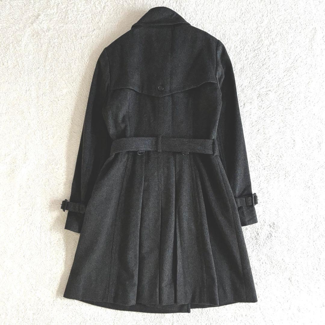 極美品 K.T キヨコタカセ カシミヤ100トレンチコート ベルテッドコート