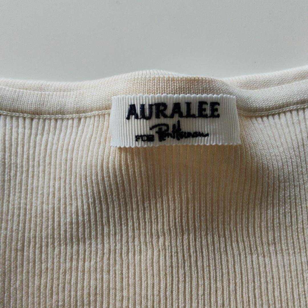 週末限定値下げAURALEE ロンハーマンギザボートネック コットンリブ ニット