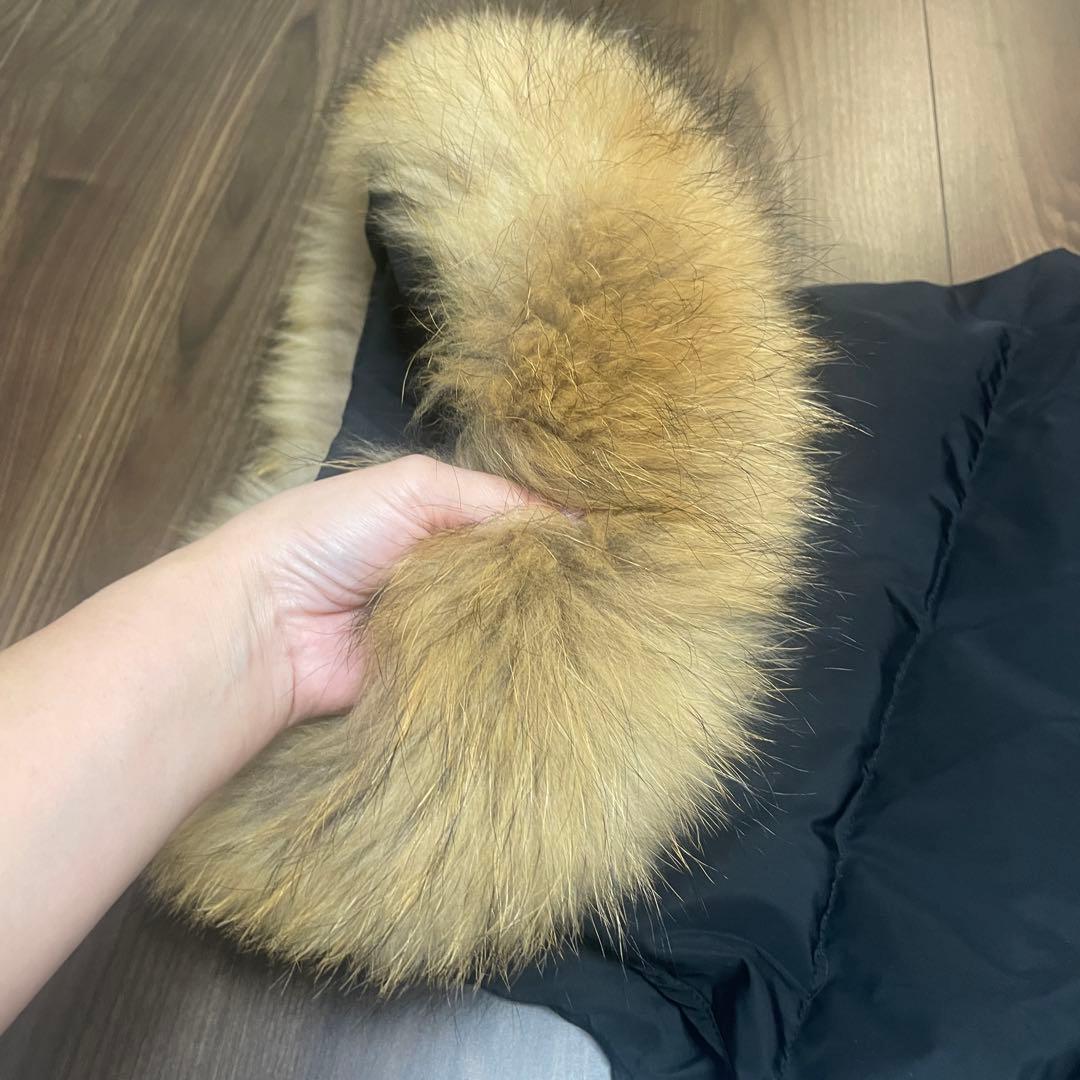 美品　NATURAL VINTAGE GOA ダウンベスト M ラクーンファー