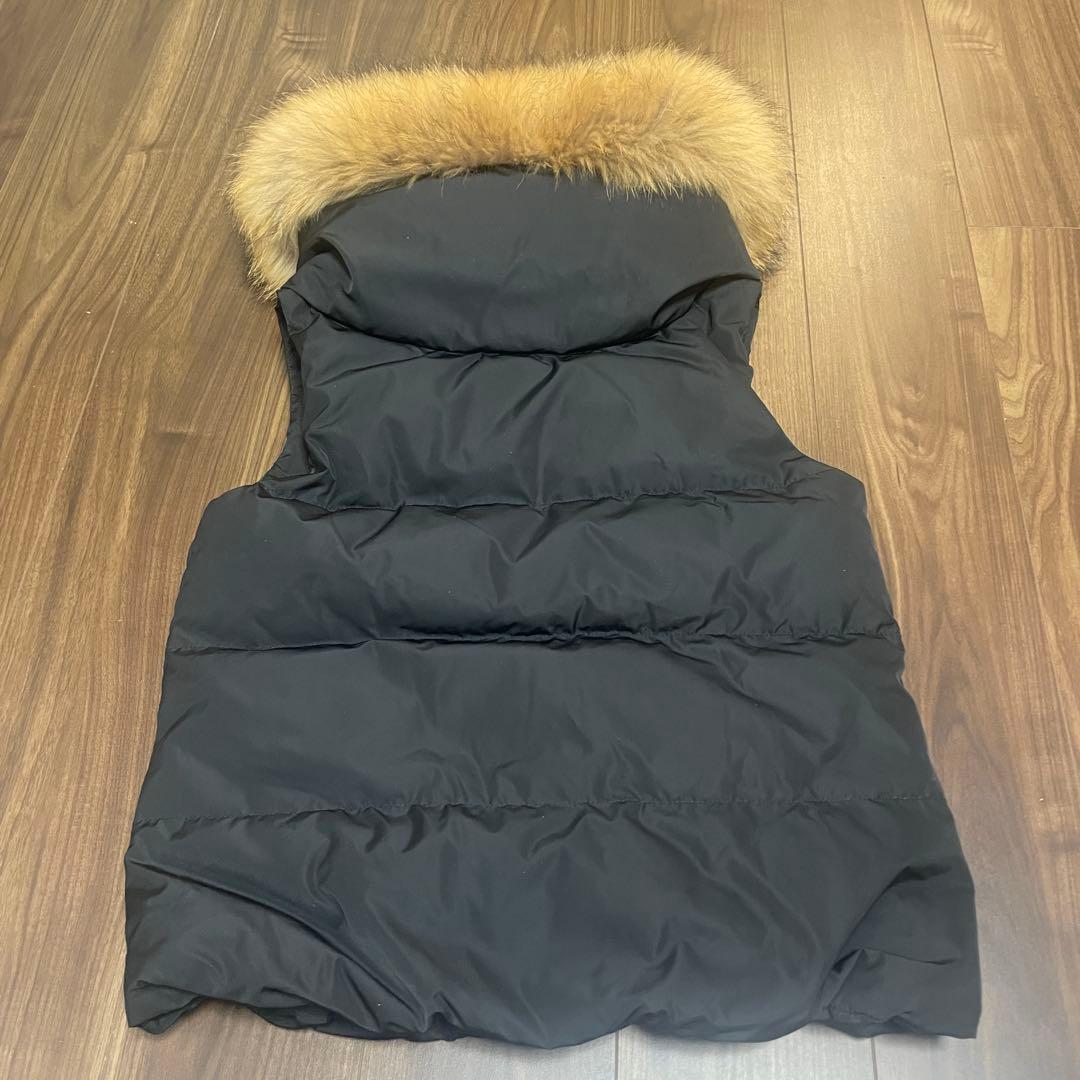 美品　NATURAL VINTAGE GOA ダウンベスト M ラクーンファー