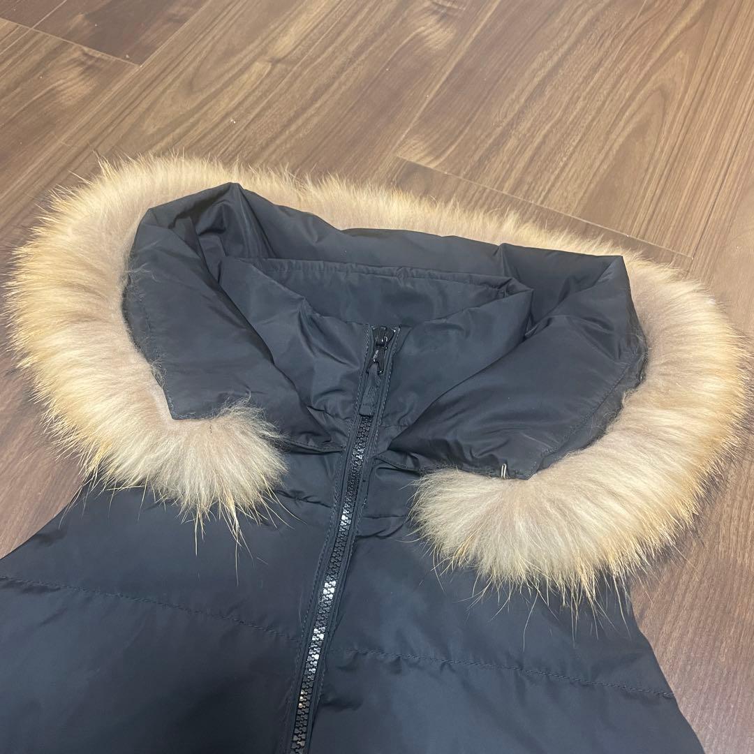 美品　NATURAL VINTAGE GOA ダウンベスト M ラクーンファー