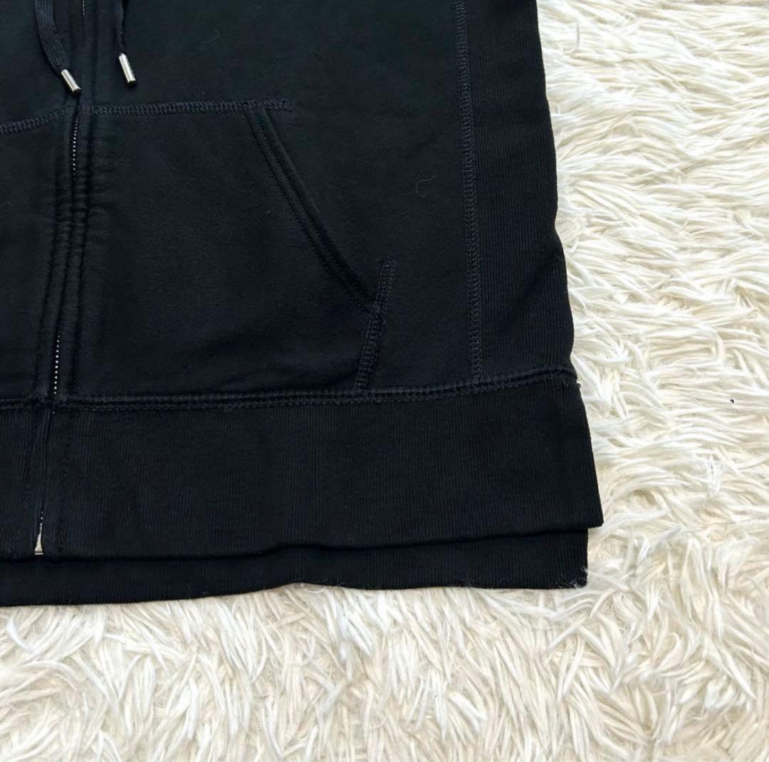 ポロラルフローレン　ジップアップパーカー　XS ブラック系　ホワイトポニー　刺繍