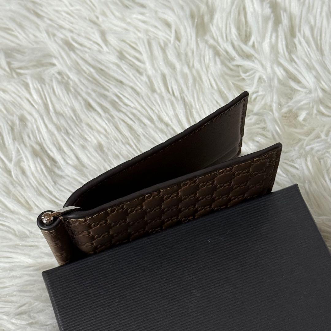⭐️新品未使用⭐️　GUCCI　マイクログッチシマ　マネークリップ　二つ折り財布