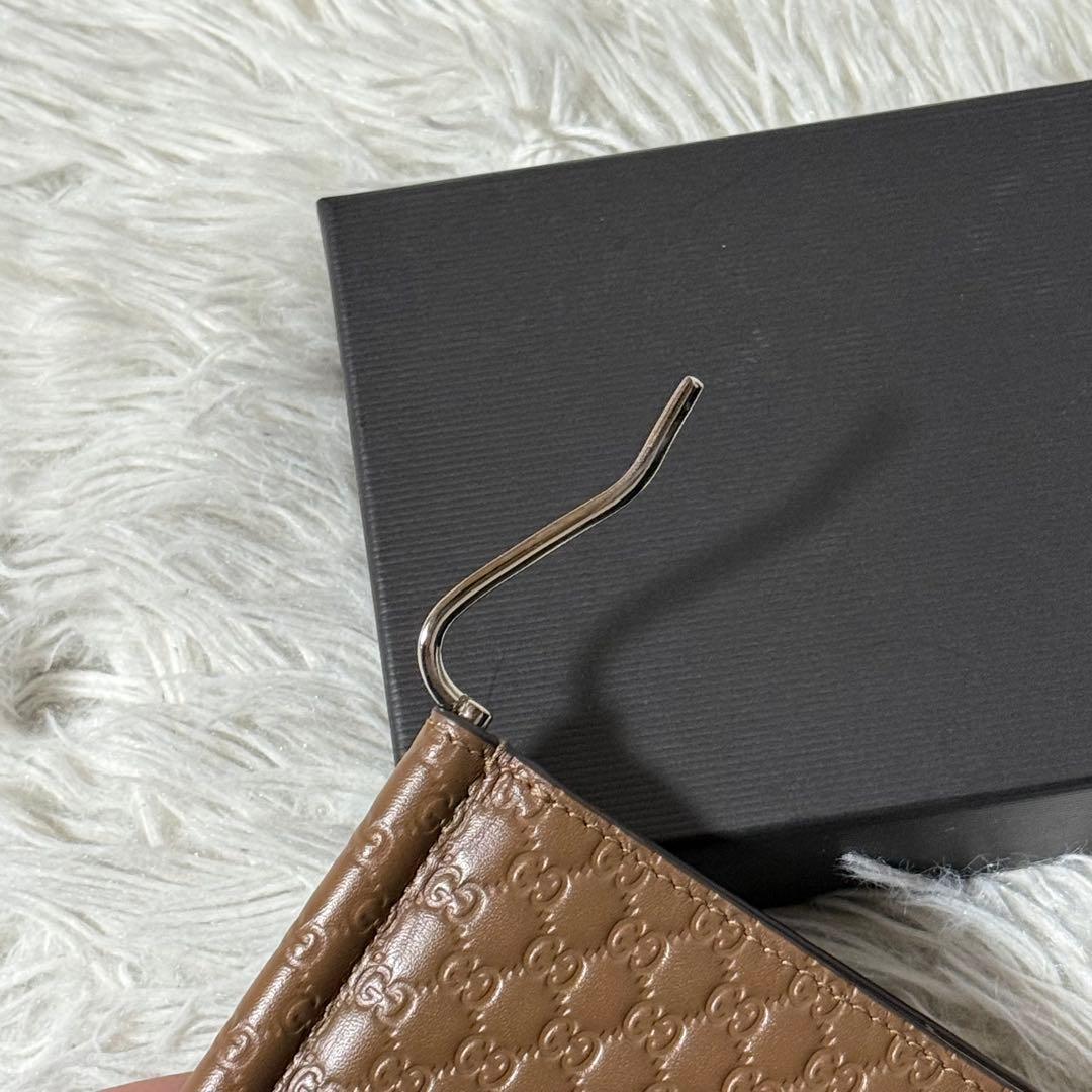 ⭐️新品未使用⭐️　GUCCI　マイクログッチシマ　マネークリップ　二つ折り財布