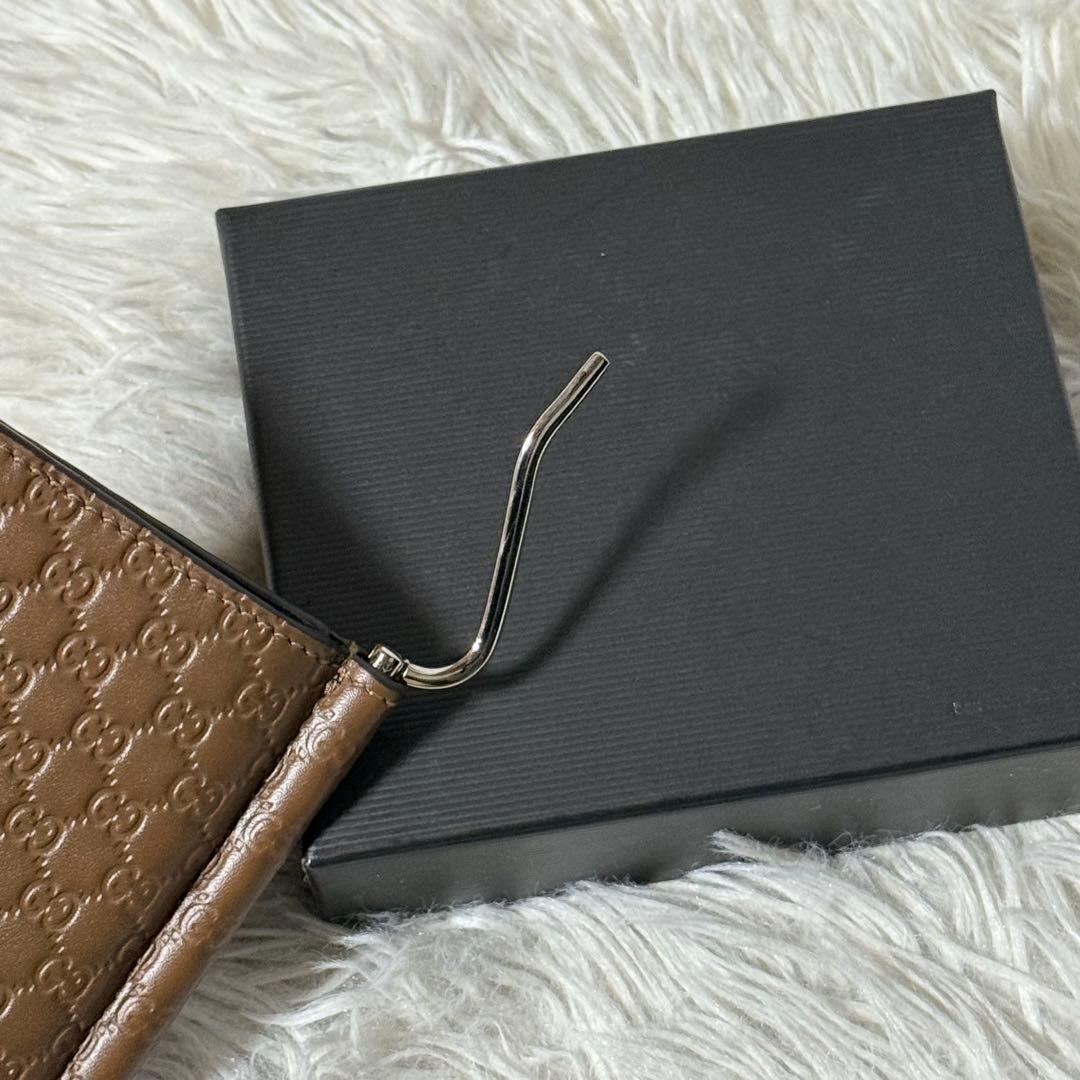⭐️新品未使用⭐️　GUCCI　マイクログッチシマ　マネークリップ　二つ折り財布