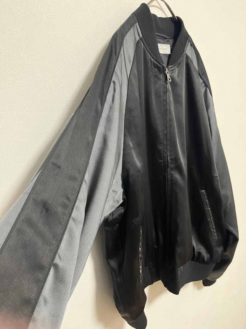 アダムエロペ ユーフォリア スカジャン M 刺繍 オーバーサイズ でかロゴ 黒灰