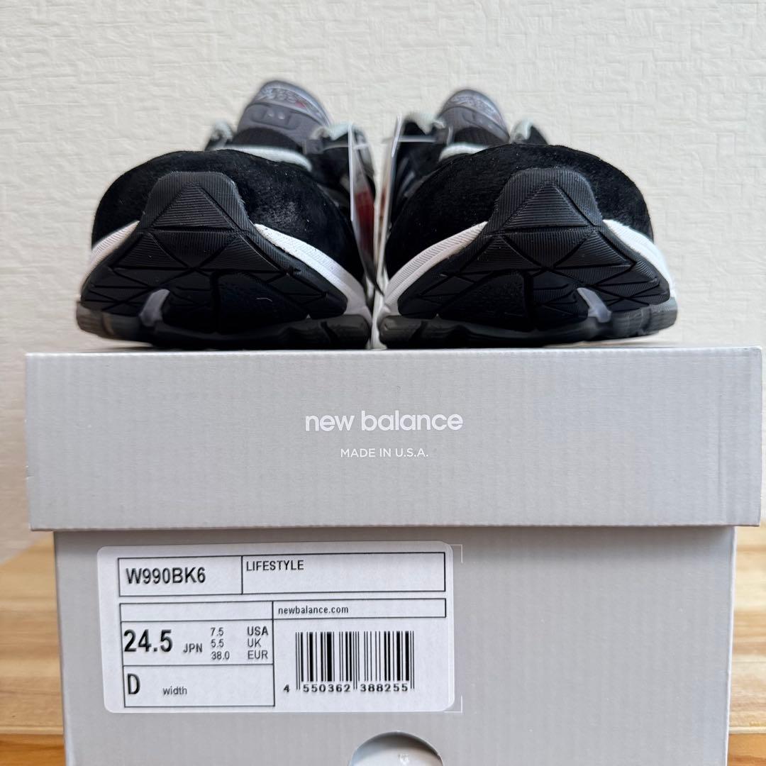 ニューバランス 990 v6 24.5cm ブラック New Balance