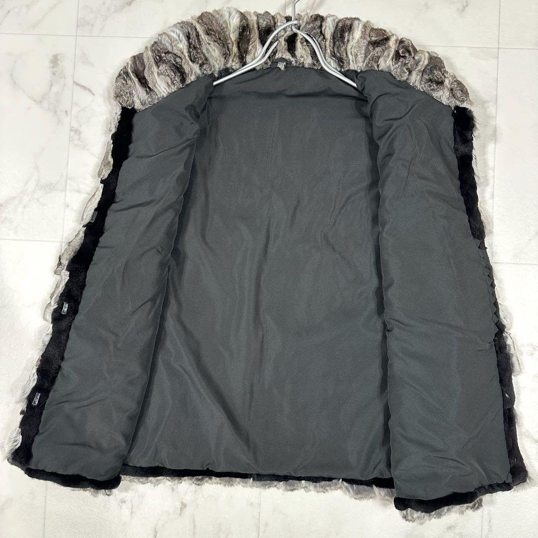 【美品】J-white チンチラファーベスト リアルファー Lサイズ