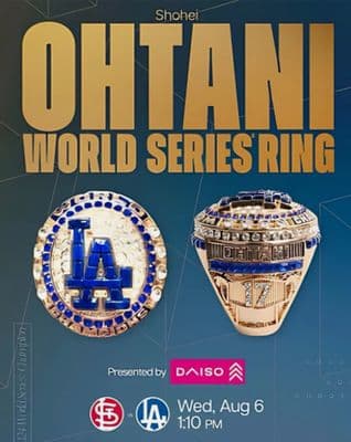 早いもの勝ち 8／6限定球場配布　大谷 ドジャース　ワールドチャンピオンリング