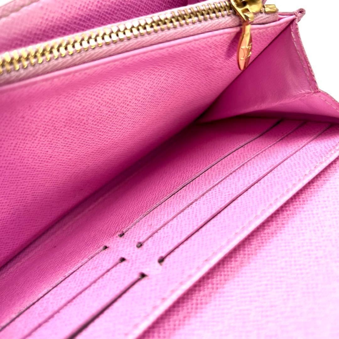 ルイヴィトン マルチカラー 村上 隆 ポルトフォイユ サラ 白×ピンク