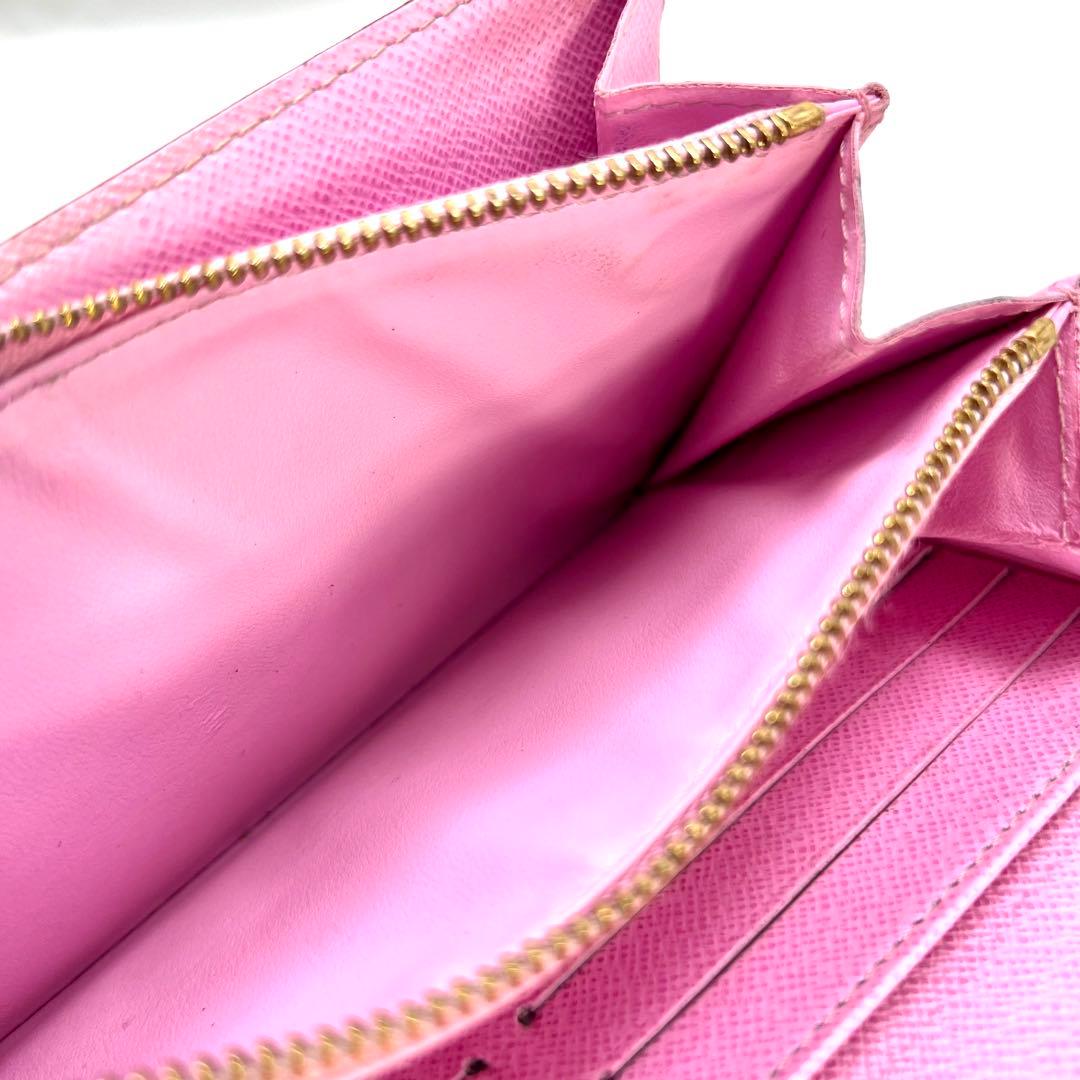 ルイヴィトン マルチカラー 村上 隆 ポルトフォイユ サラ 白×ピンク