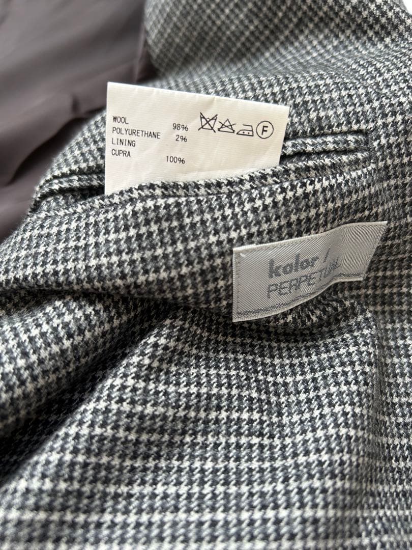 kolor / Perpetual グレー チェック柄 セットアップ