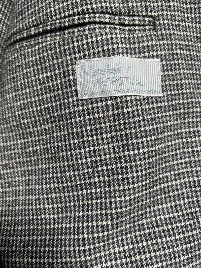 kolor / Perpetual グレー チェック柄 セットアップ