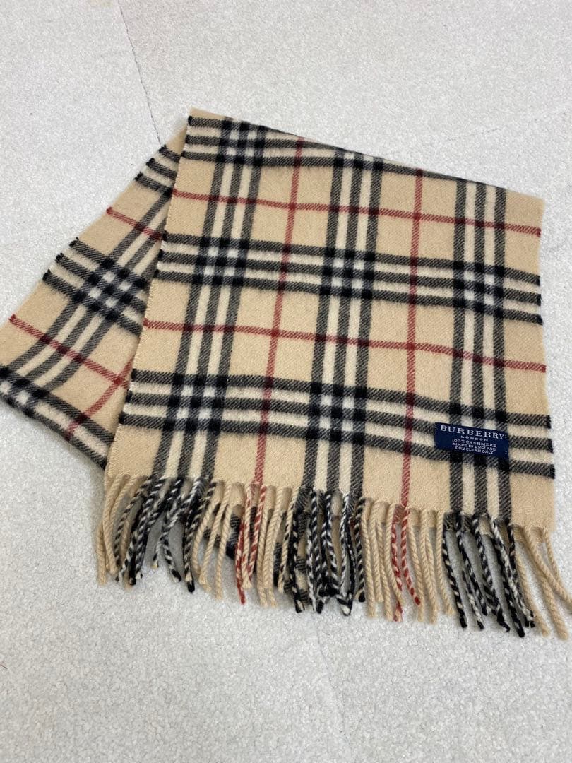 BURBERRY LONDON カシミヤ100% マフラー England製