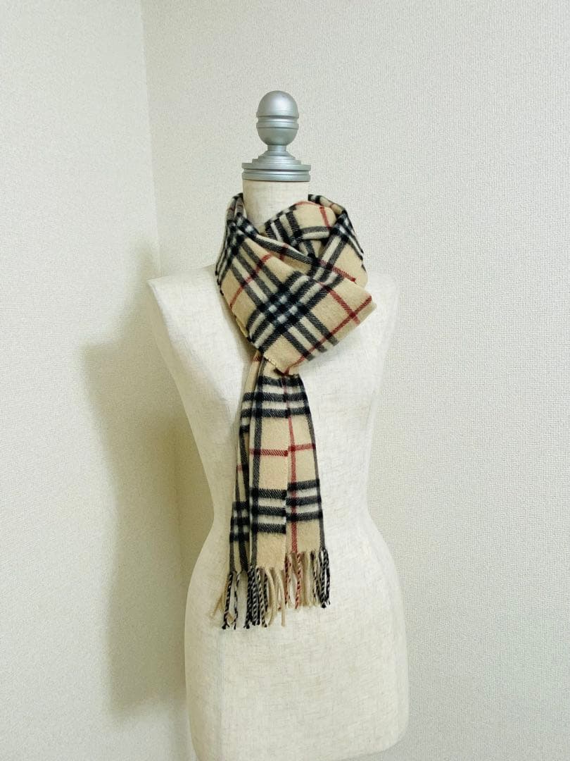 BURBERRY LONDON カシミヤ100% マフラー England製