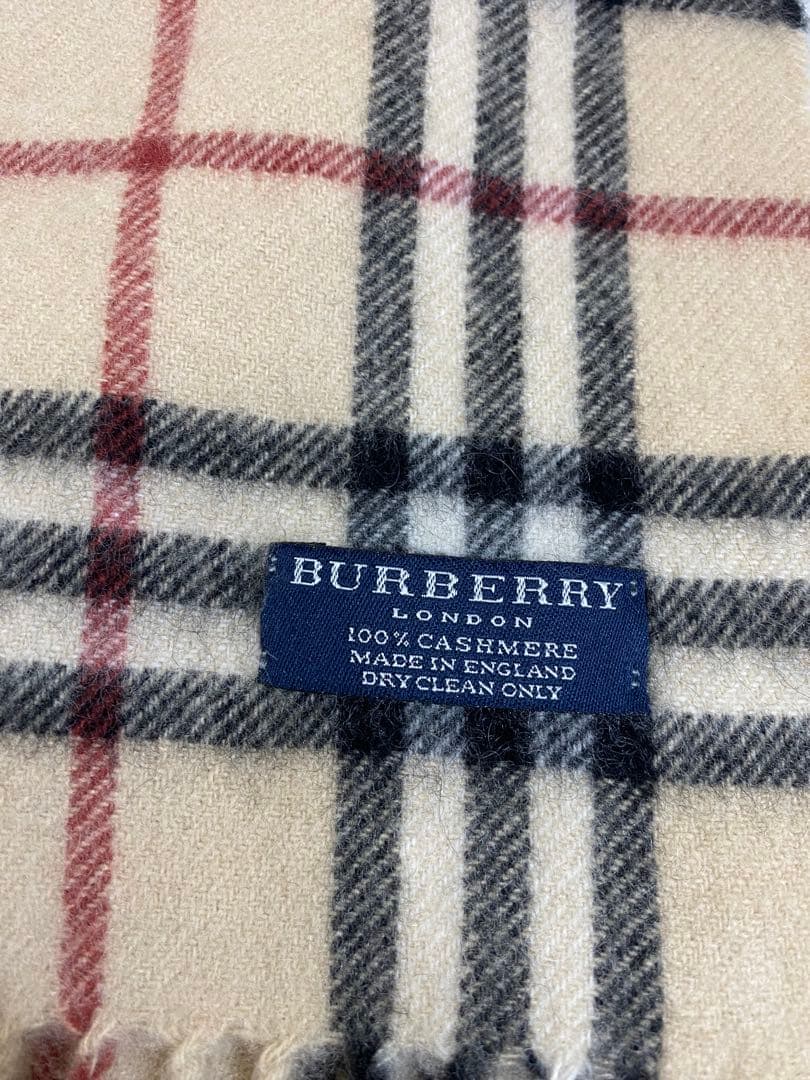 BURBERRY LONDON カシミヤ100% マフラー England製