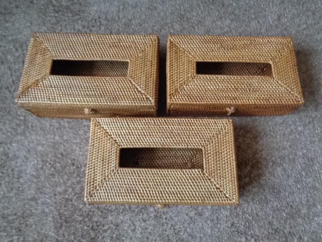 専用売却済●B4長方形ボックス1個●＆エコティッシュ3個●アタ●バリ島