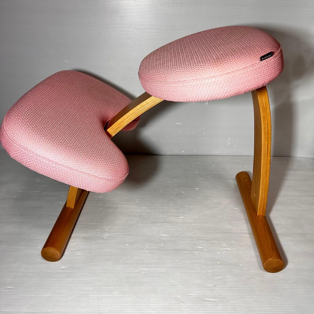 【美品】サカモトハウス バランスチェアイージー　ピンク