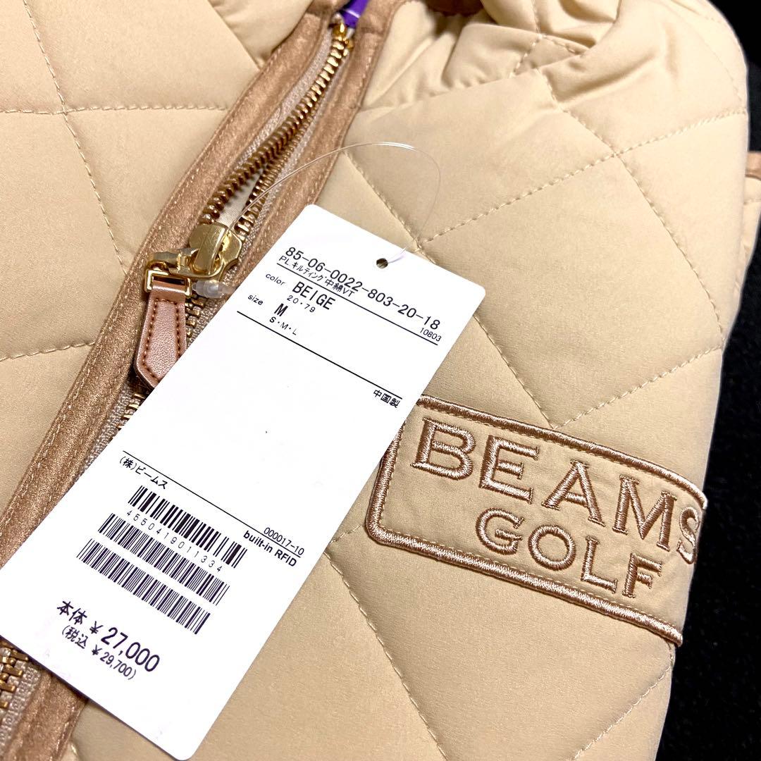 ビームス ゴルフ レディースウェア 中綿ベスト ベージュ Mサイズ