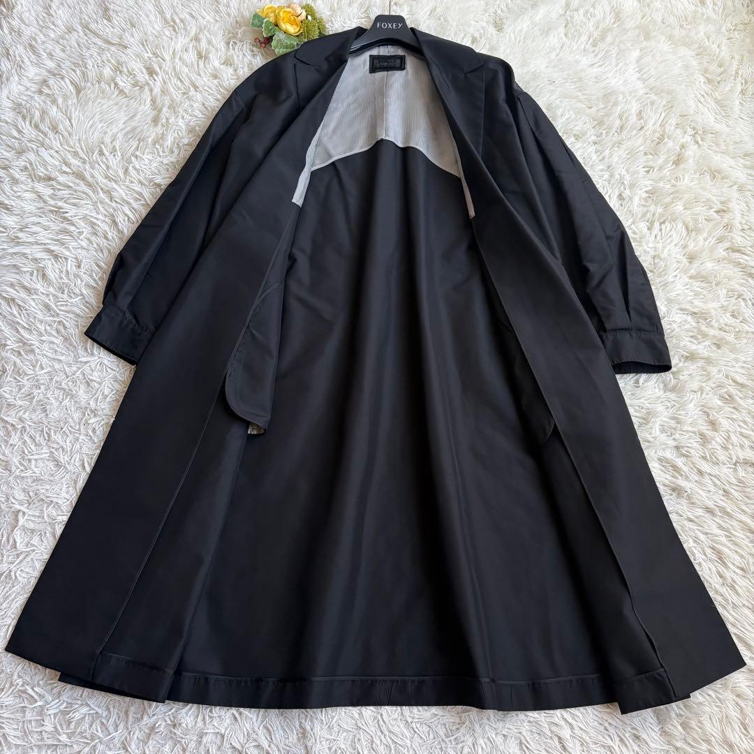 未使用級♡フォクシー ロングコート BALLERINA シルク100% 19万