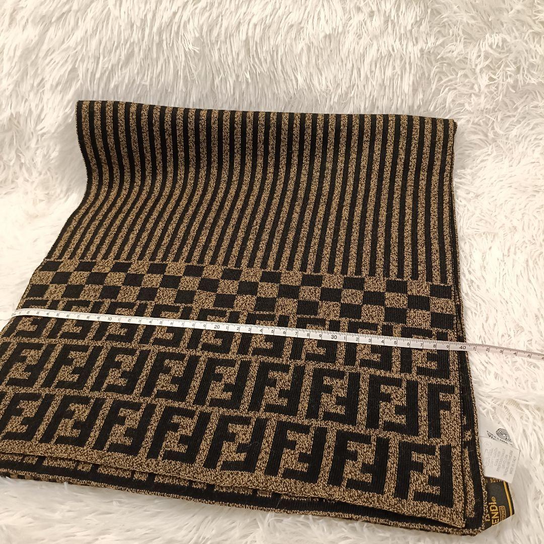 FENDI✨　ロゴ　マフラー ブランド　ブラウン　フェンディ