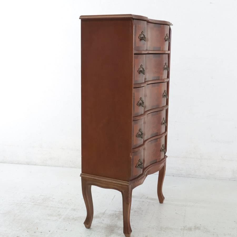 値下げイタリア製 TAROCCO VACCARI 象嵌細工 猫脚 チェスト 5段