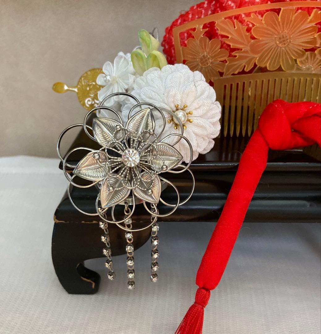 専用　成人式　七五三　花嫁簪　櫛平打ち簪　花簪　ビラ簪　玉簪　Uピン簪　水引簪