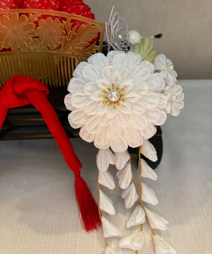 専用　成人式　七五三　花嫁簪　櫛平打ち簪　花簪　ビラ簪　玉簪　Uピン簪　水引簪