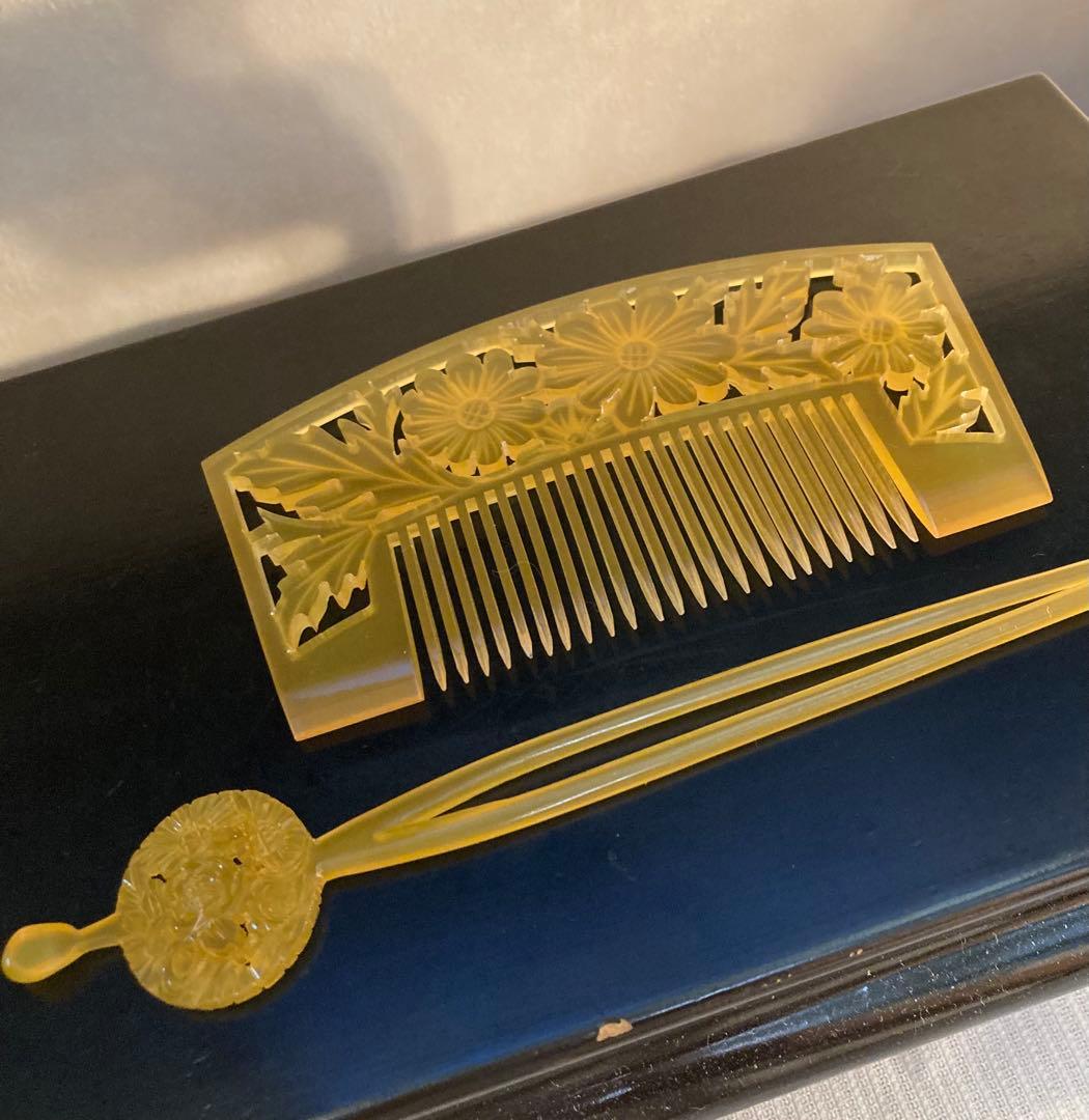 専用　成人式　七五三　花嫁簪　櫛平打ち簪　花簪　ビラ簪　玉簪　Uピン簪　水引簪