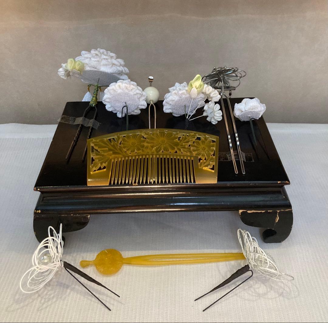 専用　成人式　七五三　花嫁簪　櫛平打ち簪　花簪　ビラ簪　玉簪　Uピン簪　水引簪