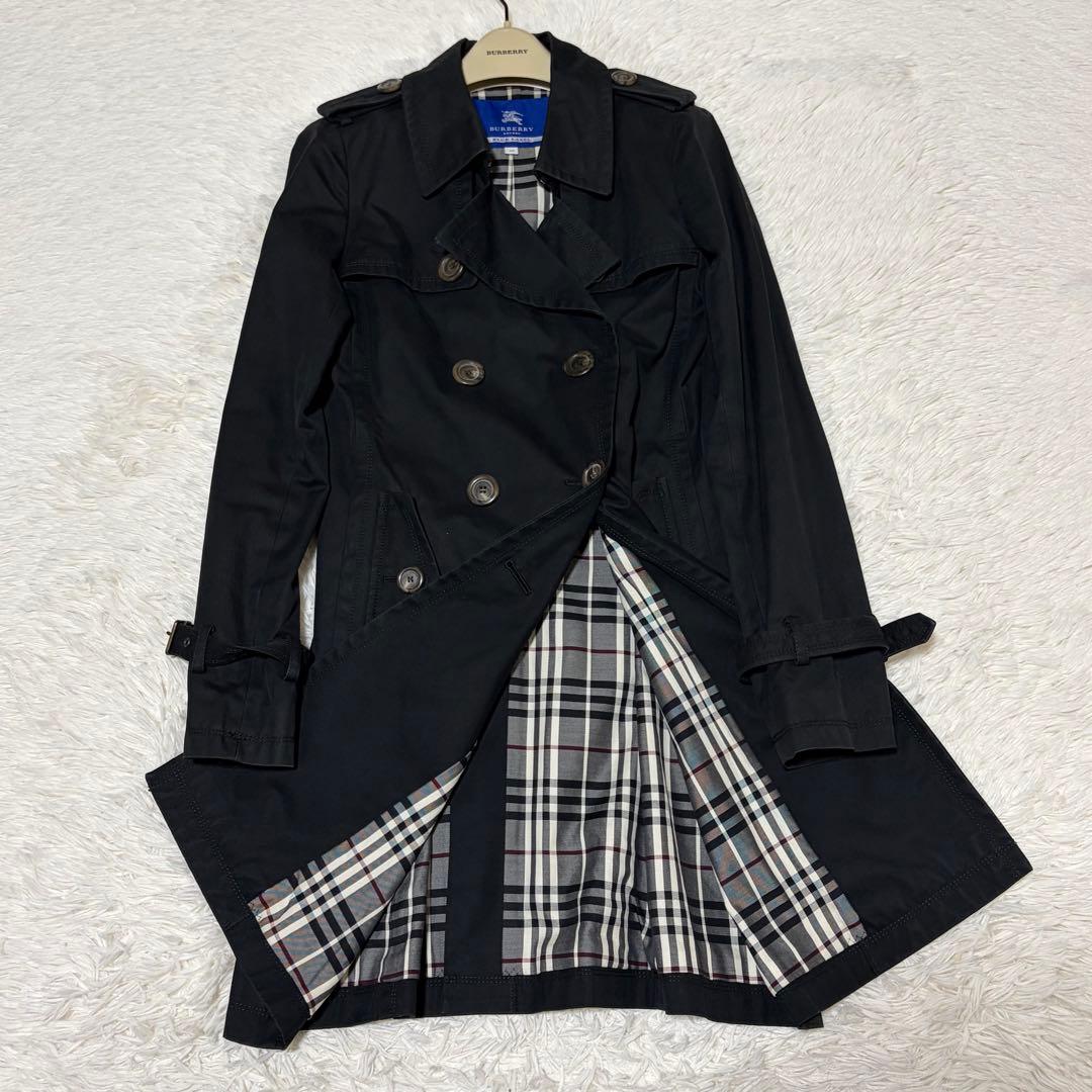 美品　バーバリーブールレーベル　トレンチコート　ライナー　ブラック