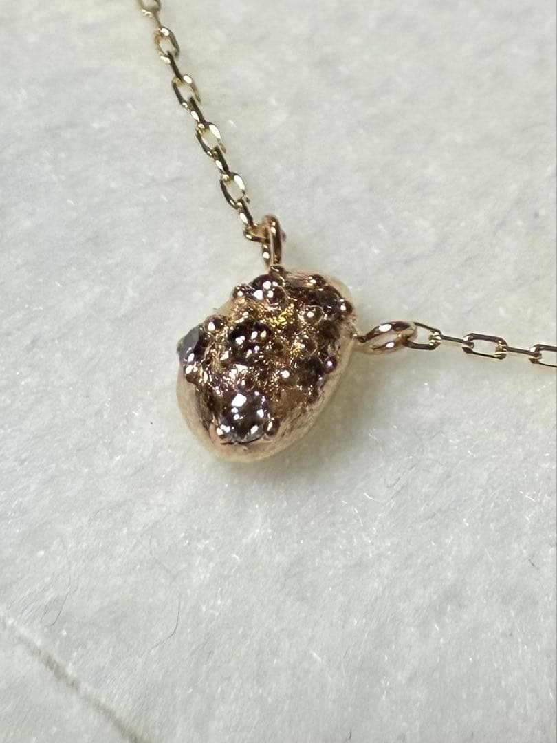 ◆SIENA ROSE◆ 10金ネックレス　ブラウンダイヤ