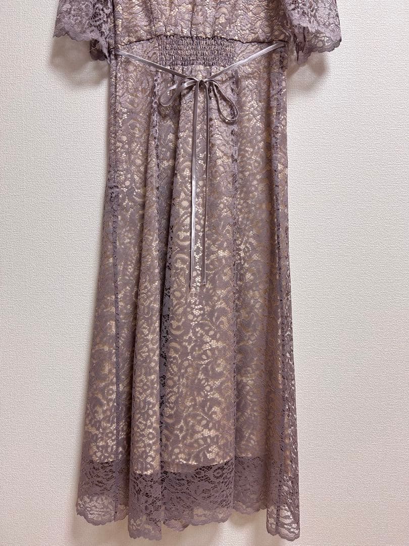 7★新品★ドリードール　スクエアネックレースフレアドレス　サンプル品