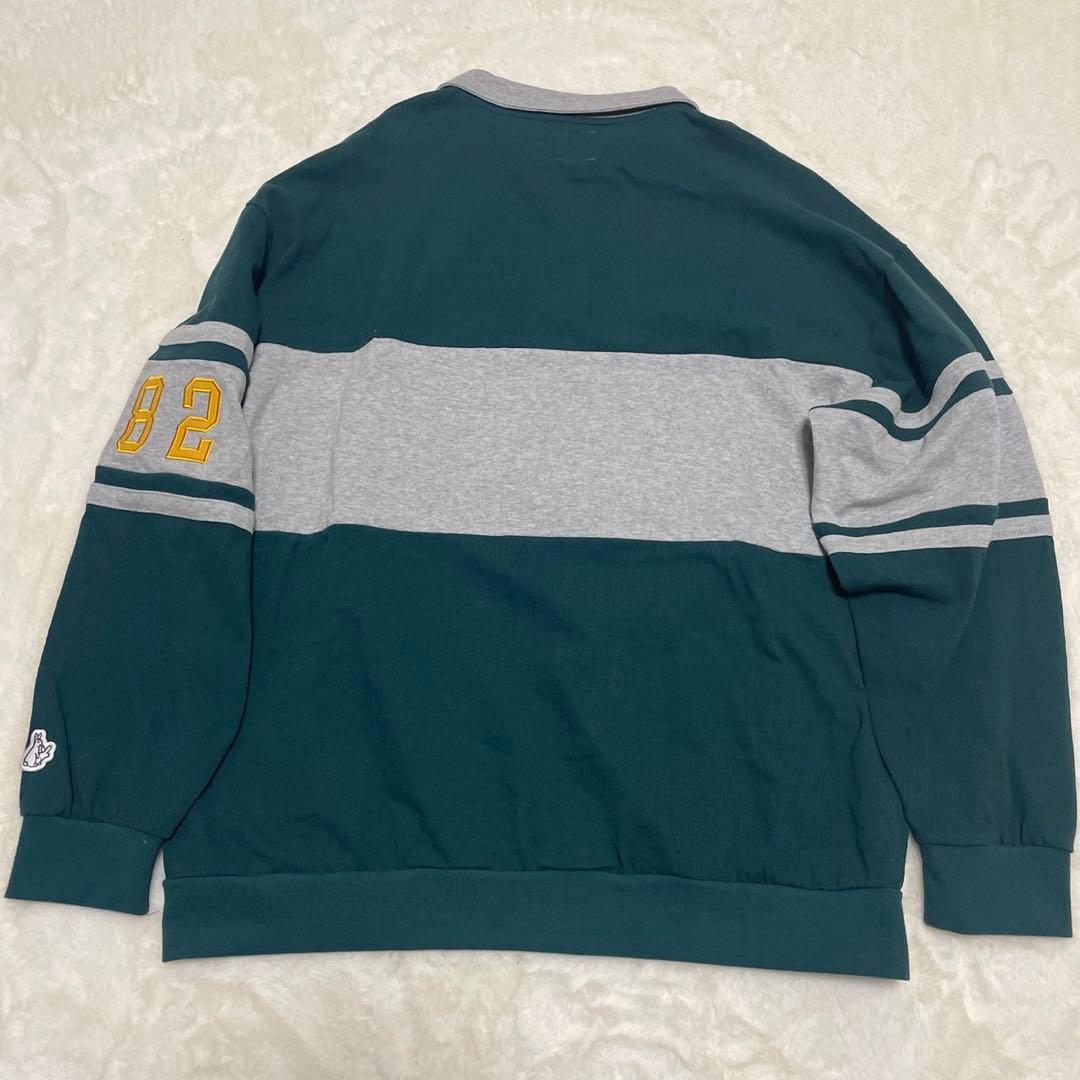 未使用タグ付【希少XLサイズ】FR2 パイルロゴラガーシャツ 太ボーダー 即完売