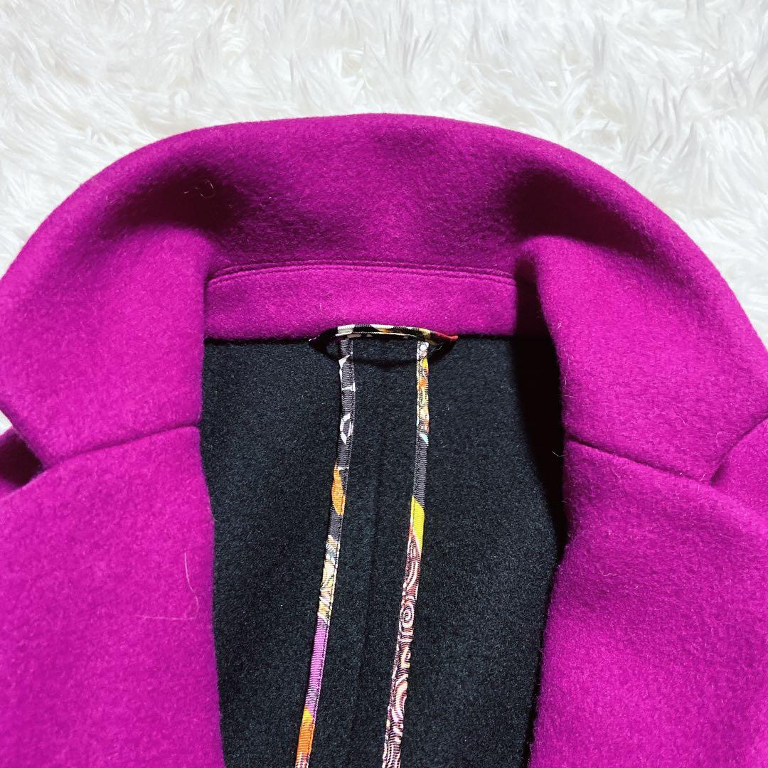 Kazu_Tae_7_11 ⭐️エトロ　チェスターコート　バイカラー　ウール