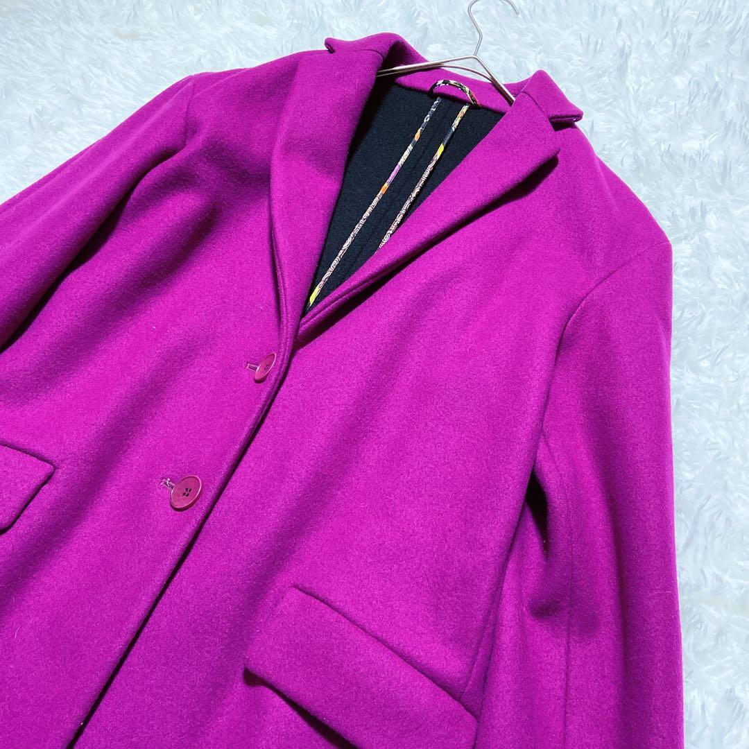 Kazu_Tae_7_11 ⭐️エトロ　チェスターコート　バイカラー　ウール