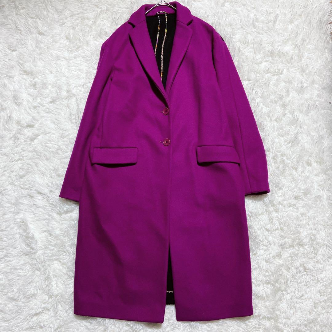 Kazu_Tae_7_11 ⭐️エトロ　チェスターコート　バイカラー　ウール