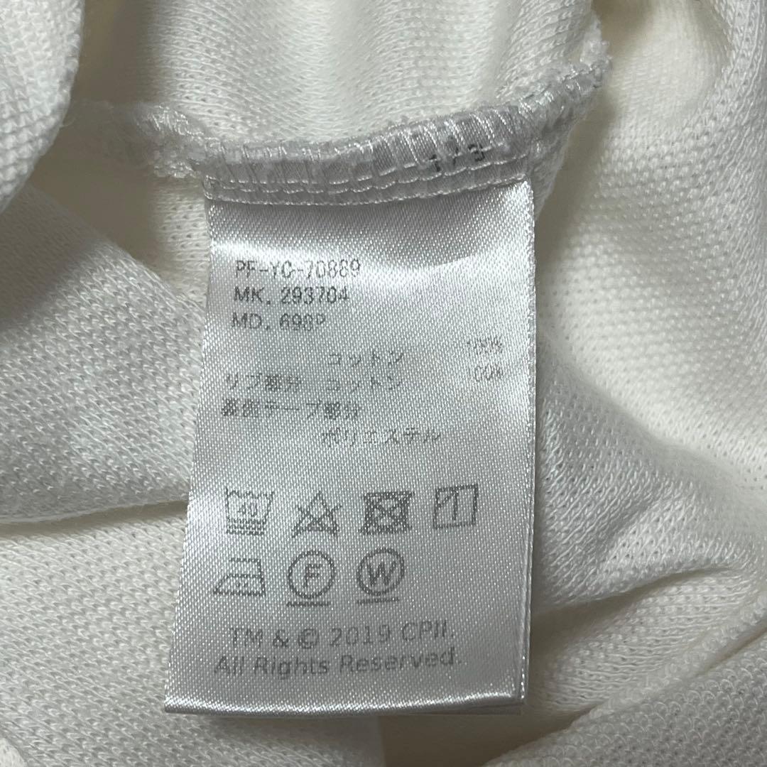 装飾ボタン　カラフルマルチストライプ　ポロシャツ白XL 現行　PAULSMITH