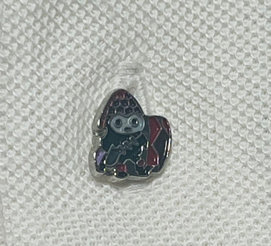 装飾ボタン　カラフルマルチストライプ　ポロシャツ白XL 現行　PAULSMITH