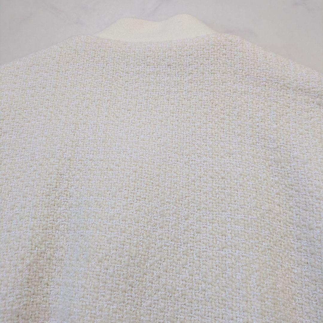 【美品22AW】BEIGE, ATTIN ツイード スタジアムジャンパー 4