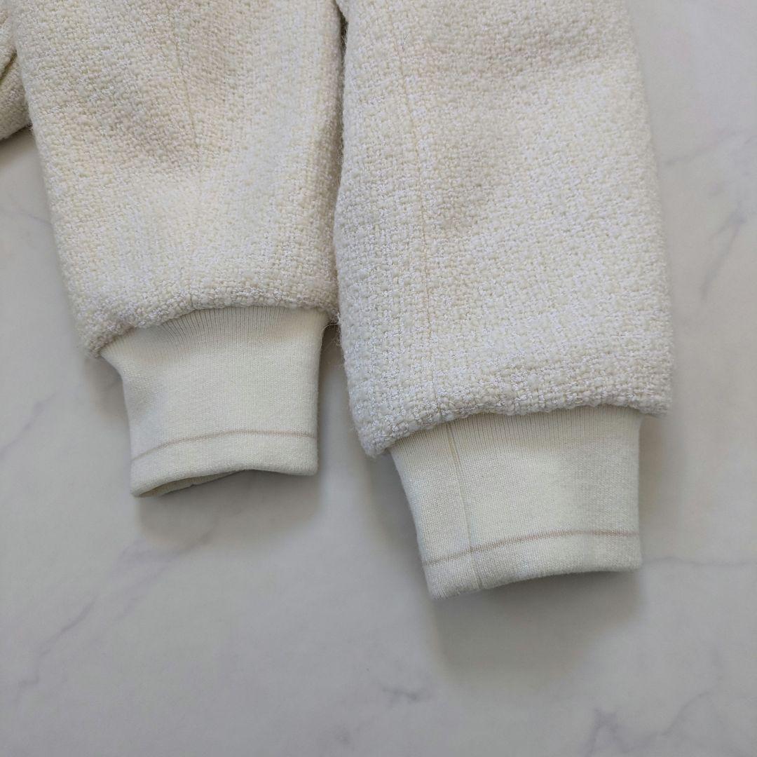 【美品22AW】BEIGE, ATTIN ツイード スタジアムジャンパー 4
