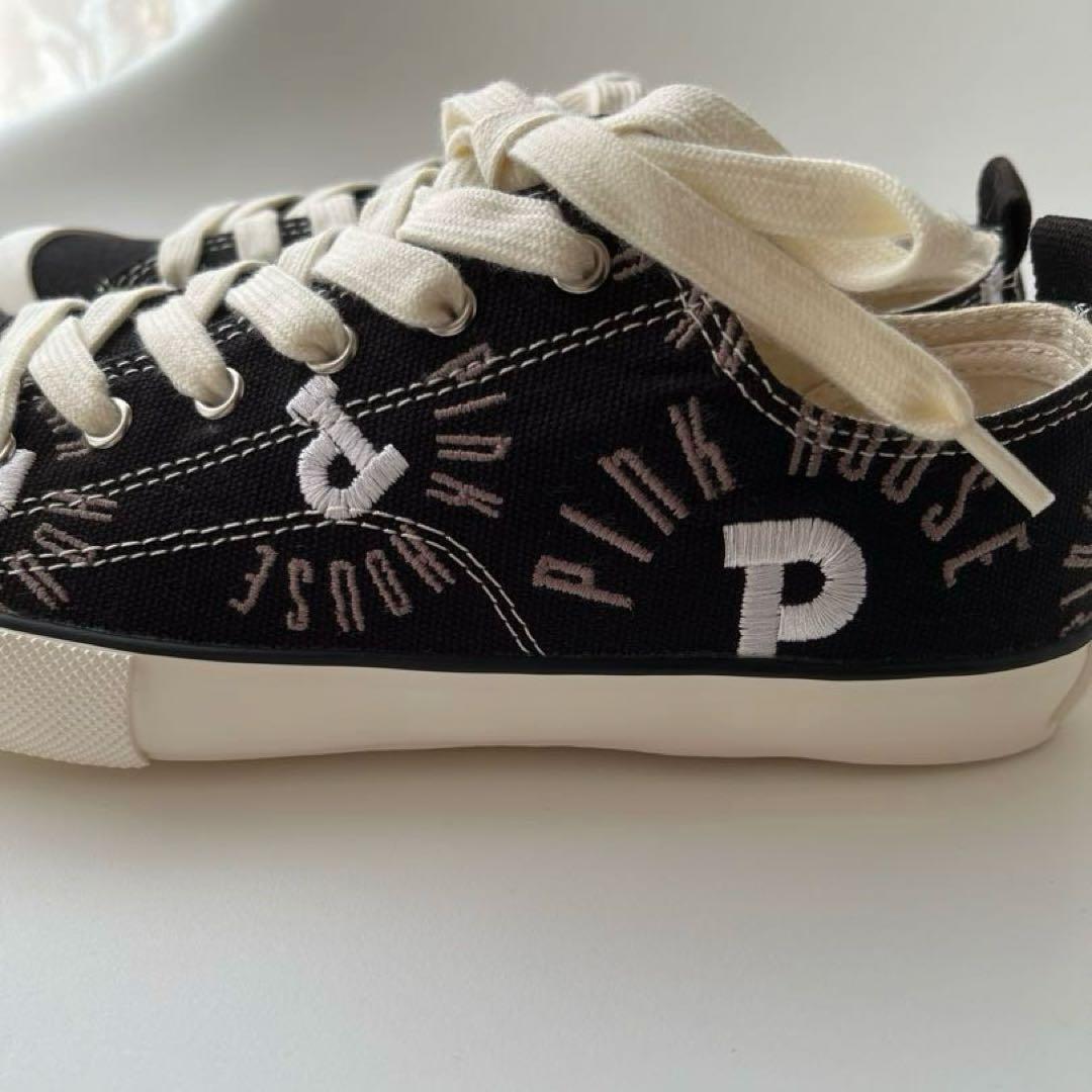 PINK HOUSE ロゴ刺繍入りスニーカー