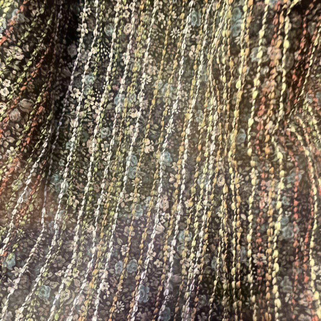 KAPITALレディースショートパンツ茶系刺し子風綿100%日本製デザイン変形